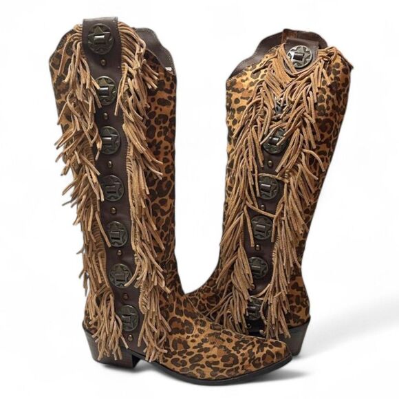 NAUGHTY MONKEY Rodeo Doll Sueded Fringe Boots, NEW!! Size 9.5 - Picture 2 of 12